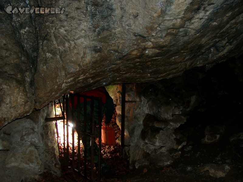 Tischnerberghöhle: Eingang beim Ausschlufen.